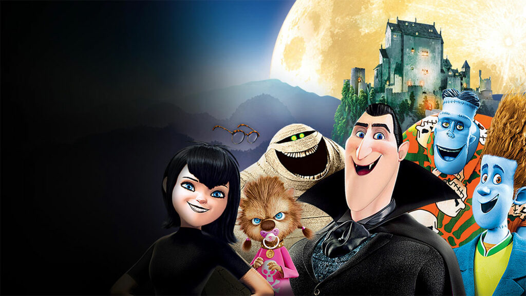 a collection of animated characters from the film Hotel Transylvania